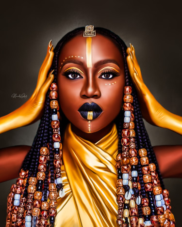Afrique II Digitale Künste mit dem Titel "Afrique II" von Lord Owusu Bio, Original-Kunstwerk, Digitale Malerei