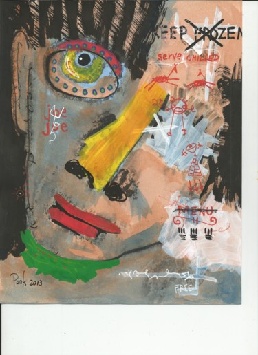 Painting titled "NEZ PEEK SERVED CHI…" by Nez Peek, Original Artwork, Acrylic