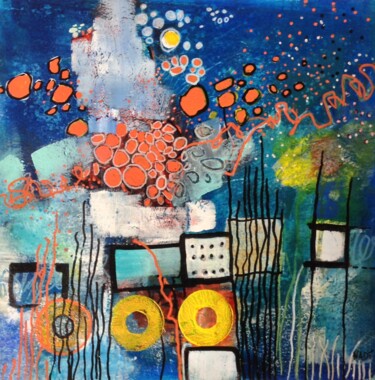 Painting titled "Effervescence" by Nadine Falguieres (NADI), Original Artwork, Acrylic