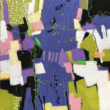 La barque verte Peinture intitulée "La barque verte" par Nadine Falguieres (NADI), Œuvre d'art originale, Acrylique