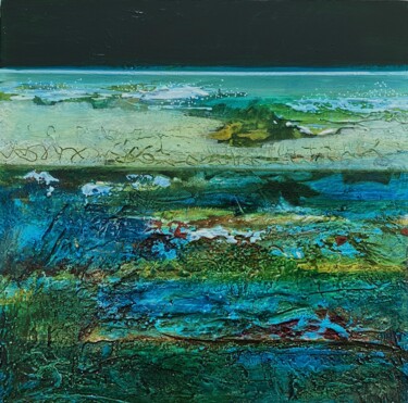 Peinture intitulée "Au loin l’horizon d…" par Nadine Falguieres (NADI), Œuvre d'art originale, Acrylique