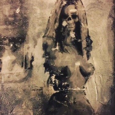 Peinture intitulée "skullwoman.jpg" par Nfavst, Œuvre d'art originale, Acrylique