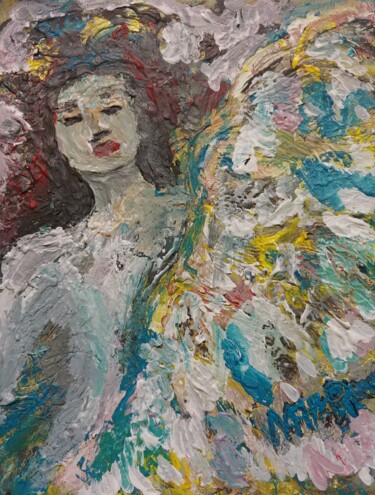 Peinture intitulée "Abstract Angel" par Nancy Price, Œuvre d'art originale, Acrylique