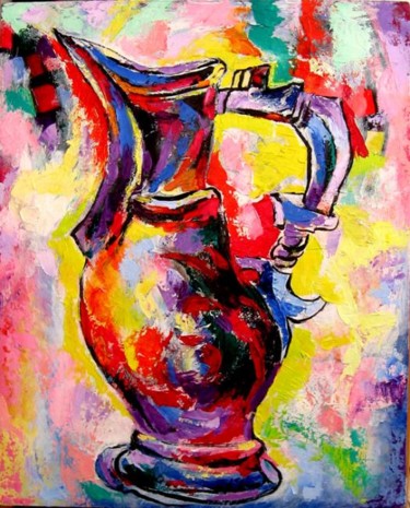 Painting titled "Old jug" by Nachum Furman, Original Artwork, Oil