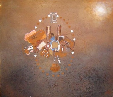 Painting titled "Eclipselumineuse.jpg" by Gl Ngangue Embola, Original Artwork