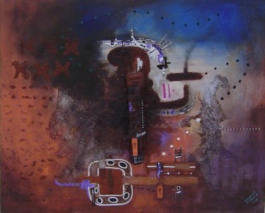 Painting titled "Memoire.jpg" by Gl Ngangue Embola, Original Artwork