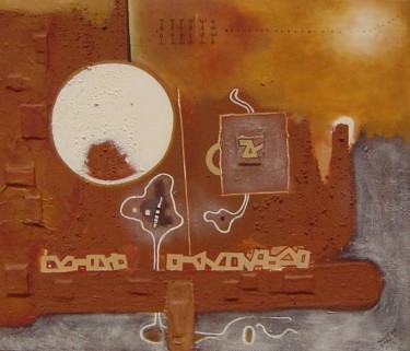 Painting titled "Pausecafe.jpg" by Gl Ngangue Embola, Original Artwork
