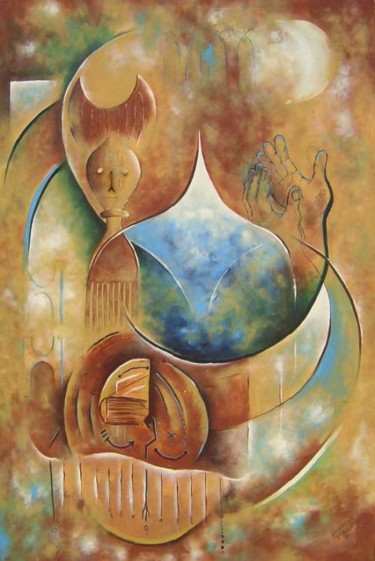 Painting titled "LafeteduRamadan.jpg" by Gl Ngangue Embola, Original Artwork