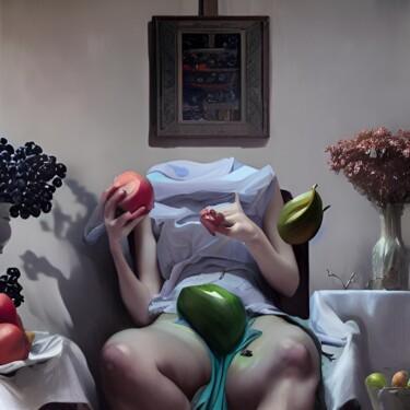 Digitale Kunst mit dem Titel "Position" von Naïma Gharbi, Original-Kunstwerk, Digitale Malerei