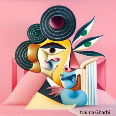 Painting titled "Oeil pour oeil" by Naïma Gharbi, Original Artwork, Acrylic