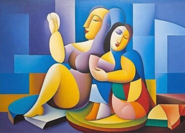 Arte digitale intitolato "Amour impossible" da Naïma Gharbi, Opera d'arte originale, Pittura digitale