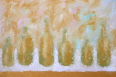 绘画 标题为“Six bottles in gold” 由Ng Ka Yan, 原创艺术品, 油