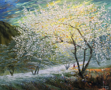 Malerei mit dem Titel "Early frost" von Ngoc Quan Le, Original-Kunstwerk, Öl