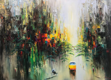 Pintura intitulada "The seasonal change" por Ngoc Quan Le, Obras de arte originais, Óleo