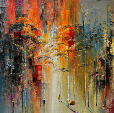 Malerei mit dem Titel "Boulevard" von Ngoc Quan Le, Original-Kunstwerk, Öl