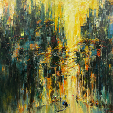 Peinture intitulée "On my way*" par Ngoc Quan Le, Œuvre d'art originale, Huile