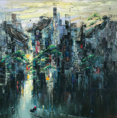 Malerei mit dem Titel "After the afternoon…" von Ngoc Quan Le, Original-Kunstwerk, Öl