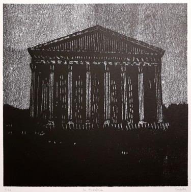 Printmaking titled "La Madeleine" by Nicolas Goulette, Original Artwork, Xylography