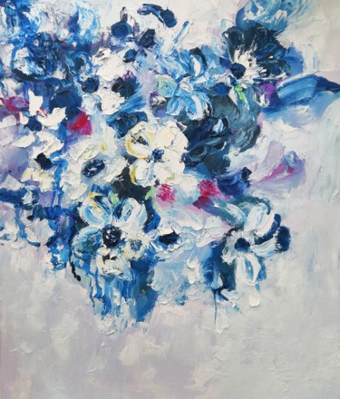 Floral painting art anemones Blossoms Contemporary wall art Картина под названием "Floral painting art…" - Natasha Stepanova, Подлинное произведение искусства, Масло