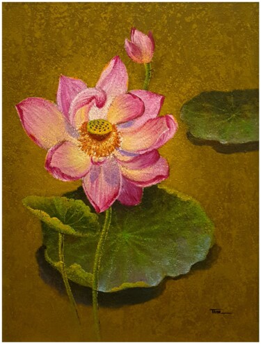 Pintura titulada "Lotus 02" por Nguyen Khac Tai Tai, Obra de arte original, Acrílico