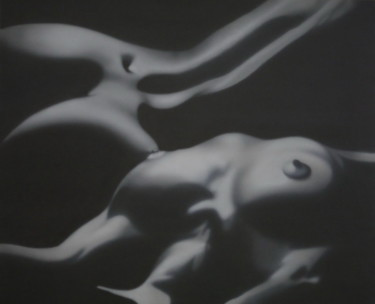 Peinture intitulée "Black & white" par N-Hill, Œuvre d'art originale, Acrylique