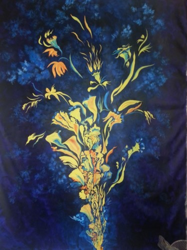 Painting titled "Neptune's Flower" by Natalia Hughson, Original Artwork, Oil