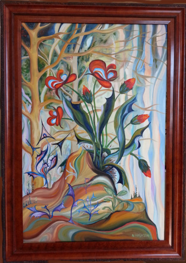 Painting titled "Wildness" by Natalia Hughson, Original Artwork, Oil