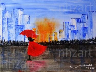 Painting titled "Find The Happiness…" by Nhz, Original Artwork, Acrylic