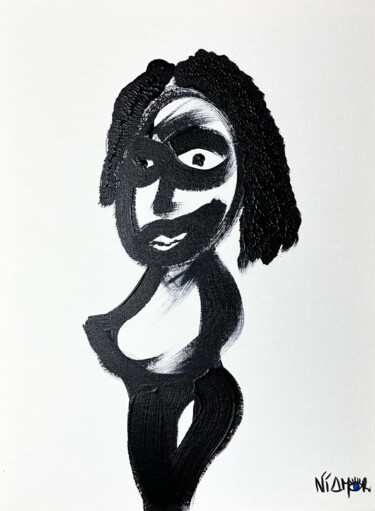 Pintura titulada "Miss K" por Niamor, Obra de arte original, Acrílico Montado en Bastidor de camilla de madera