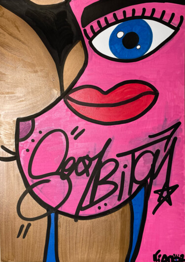 Schilderij getiteld "Sexy Bitch" door Niamor, Origineel Kunstwerk, Olie