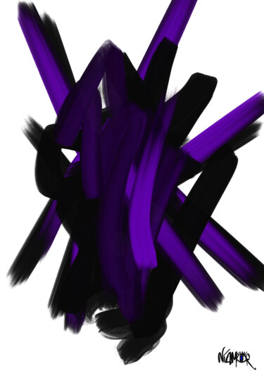 Цифровое искусство под названием "Ultra Violet" - Niamor, Подлинное произведение искусства, Цифровая живопись
