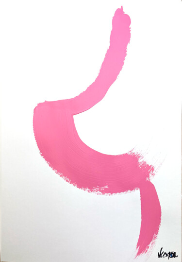 Painting titled "Octobre Rose" by Niamor, Original Artwork, Acrylic