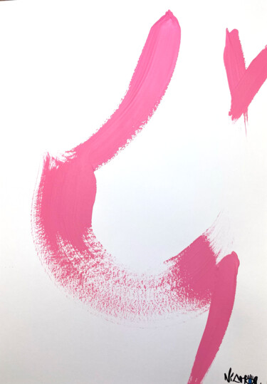 Malerei mit dem Titel "October Pink" von Niamor, Original-Kunstwerk, Acryl
