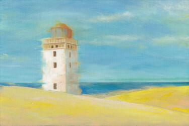 Pittura intitolato "Lighthouse" da Dmitry Bychkov, Opera d'arte originale, Olio
