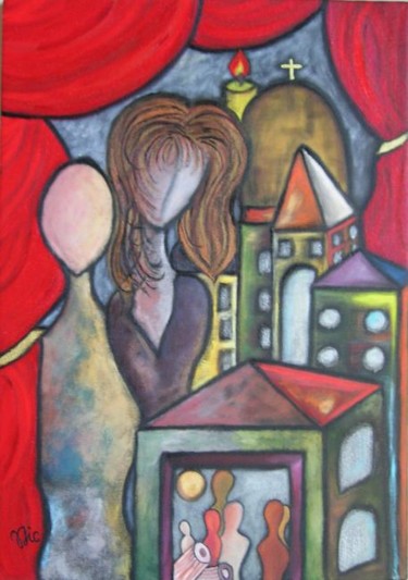 Pittura intitolato "I sogni dietro il s…" da Cinzia Corvo (Nic), Opera d'arte originale