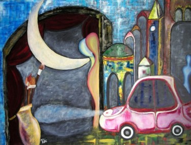 Pittura intitolato "Andando incontro al…" da Cinzia Corvo (Nic), Opera d'arte originale