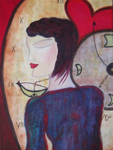 Peinture intitulée "La ragazza delle fa…" par Cinzia Corvo (Nic), Œuvre d'art originale, Huile