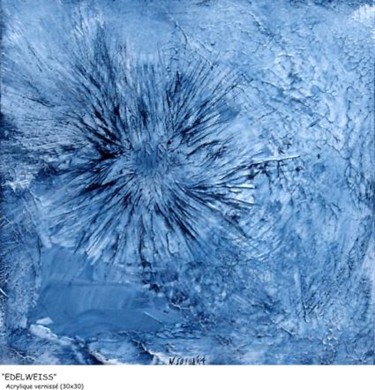 Peinture intitulée "EDELWEISS" par Nichka Sosonka, Œuvre d'art originale, Huile