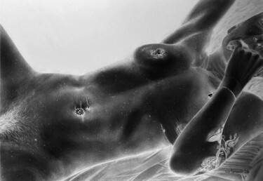 Dessin intitulée "Reclining Nude" par Nicholas Cornwell, Œuvre d'art originale, Graphite