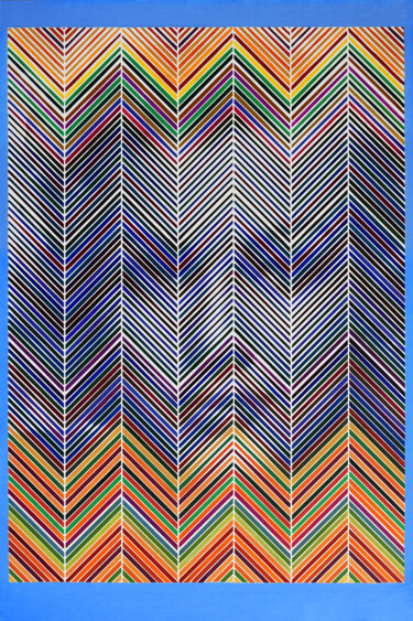 Schilderij getiteld "Miss Missoni" door Nicholas Smyrnios, Origineel Kunstwerk, Gouache