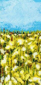 Painting titled "Yellow field" by Nick Cowling, Original Artwork