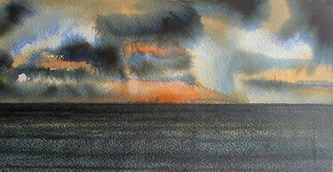 Painting titled "Stormy sky 1" by Nick Cowling, Original Artwork