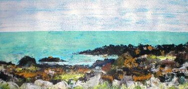 Painting titled "Brittany coast" by Nick Cowling, Original Artwork