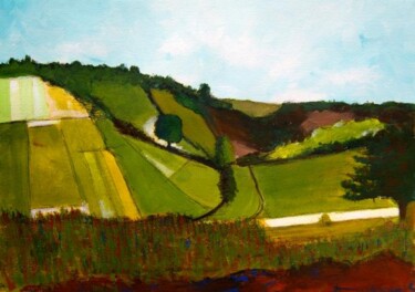 Painting titled "The valley" by Nick Cowling, Original Artwork