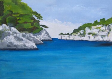 Painting titled "Near Cassis" by Nick Cowling, Original Artwork