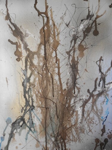 Painting titled "Forest (hiver) 1" by Nick Cowling, Original Artwork