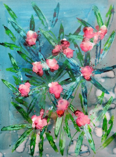 Painting titled "oleander-2" by Nick Cowling, Original Artwork
