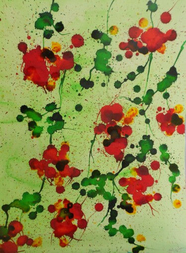 Painting titled "campsis-1" by Nick Cowling, Original Artwork