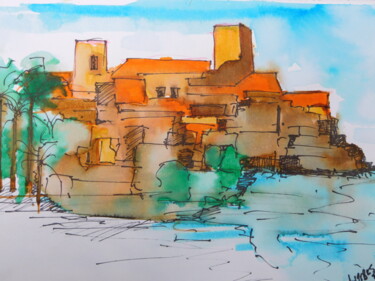 Painting titled "Antibes" by Nick Cowling, Original Artwork