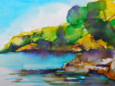 Painting titled "Isle-st-marguerite" by Nick Cowling, Original Artwork